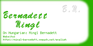 bernadett mingl business card